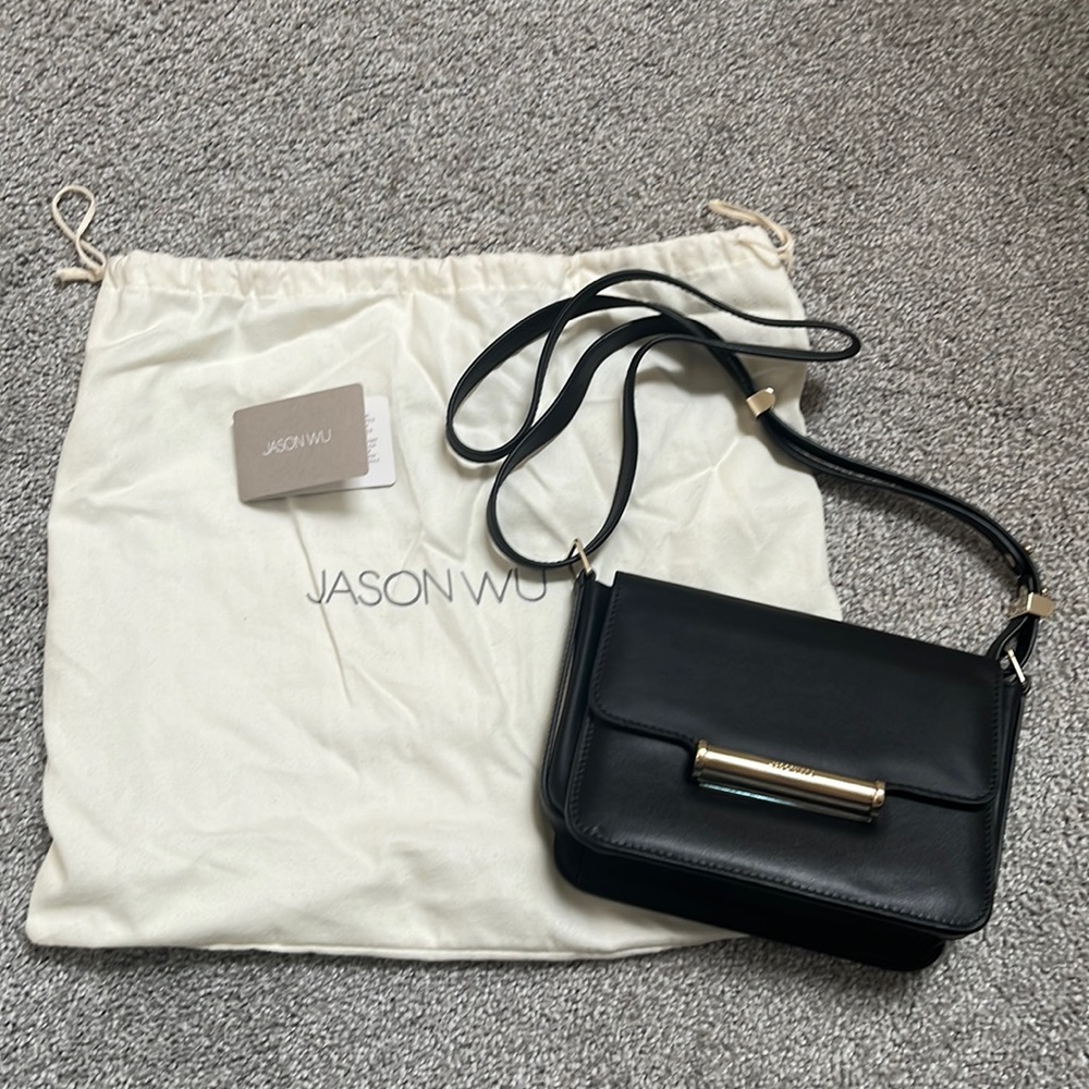 Jason Wu cross body black leather purse